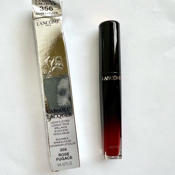 Lancome L'Absolu Lacquer Buildable Shine & Color Lip Color #356 ROSE FUGACE NIB